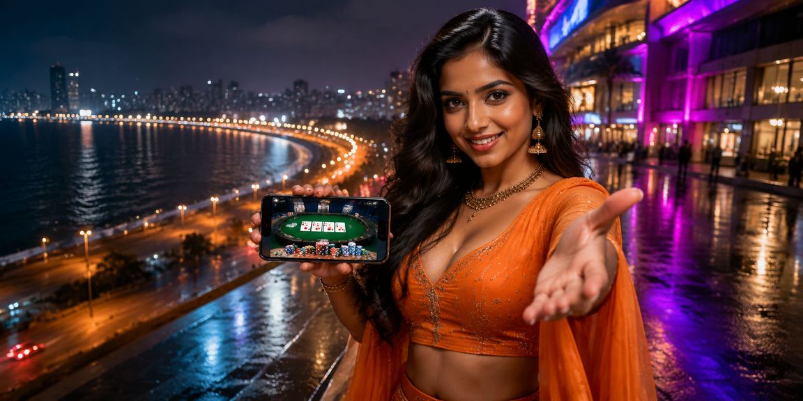Playing Andar Bahar card game at vibrant marine drive, Mumbai